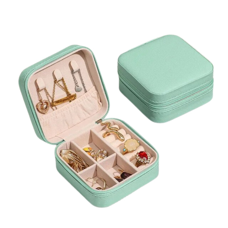 petite boite a bijoux de voyage - Vert