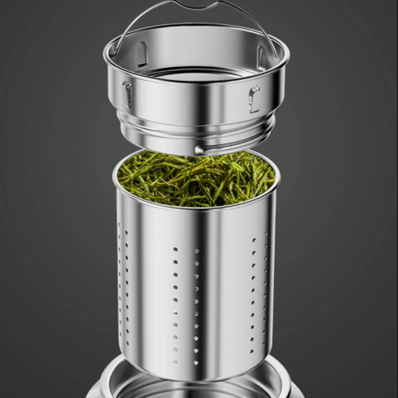 Thermos Pour Café compartiment ouvert - Gris - Gris avec LED Température - Noir - Noir avec LED Température