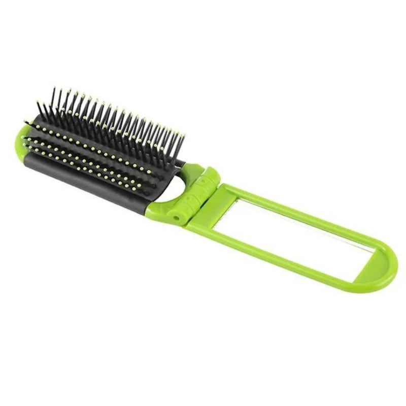 ensemble miroir et brosse vintage - Vert
