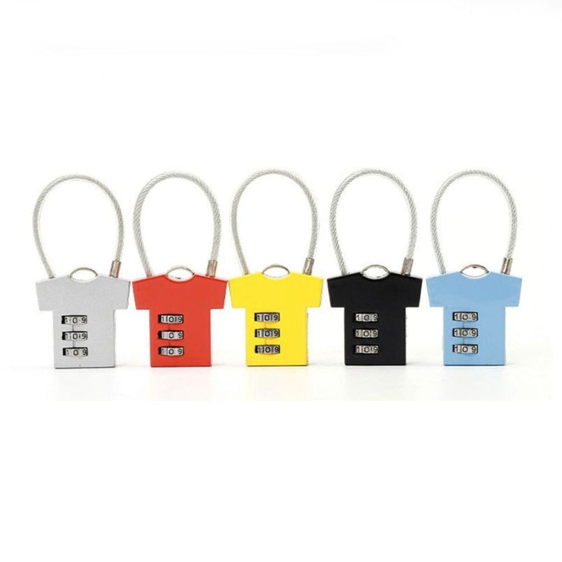 cadenas code à 3 chiffres - Jaune - Bleu - Gris - Rouge - Noir