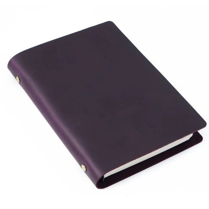 leather notes notebook - Purple - L