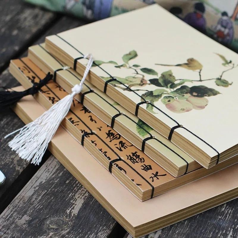 japanese notebooks - Floral Pattern - Bird Pattern