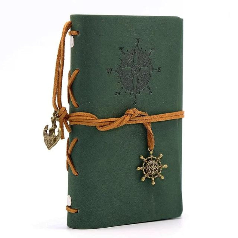 carnet de voyage en cuir rechargeable - Vert