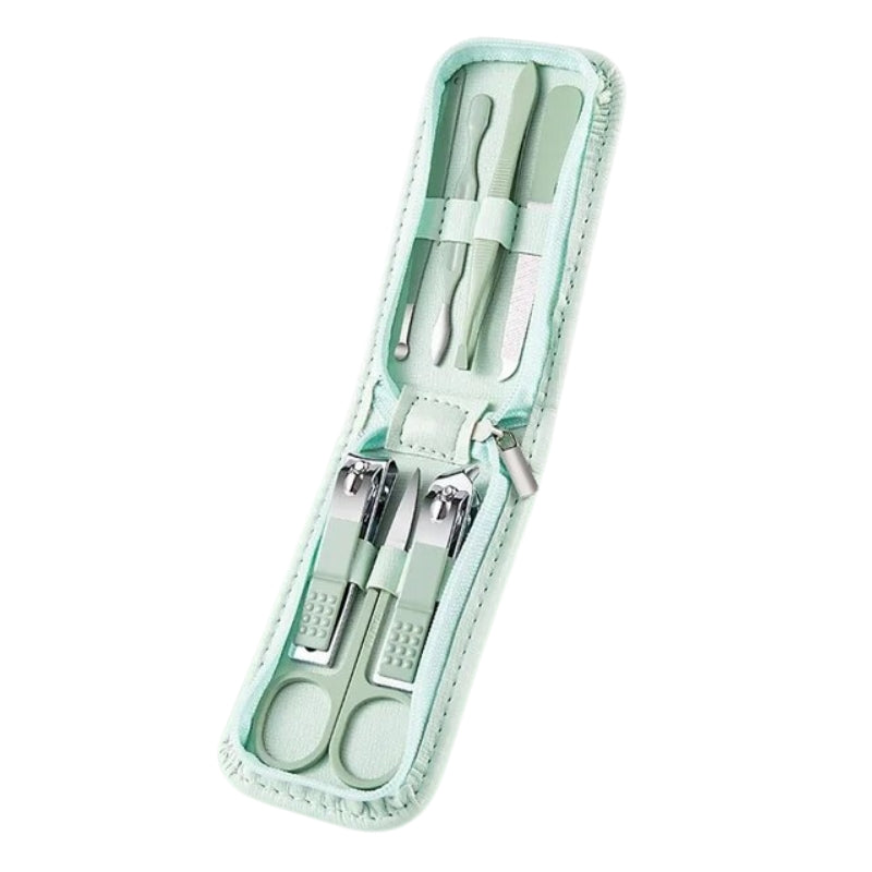 coupe ongle de voyage - Vert 7 Pièces