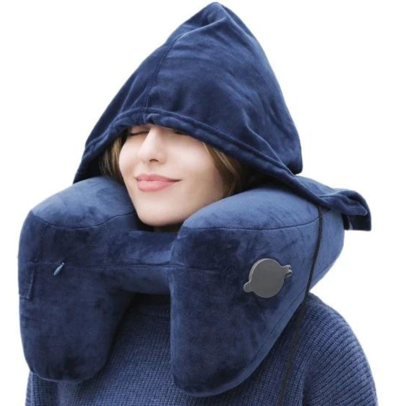 meilleur coussin de voyage avion - Bleu