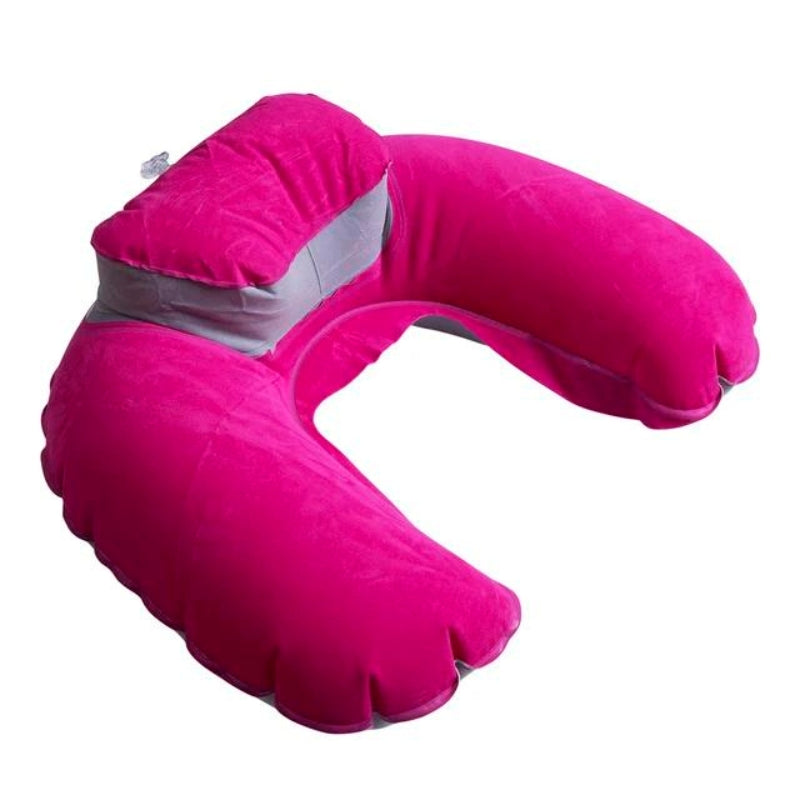 coussin voyage gonflable - Rose