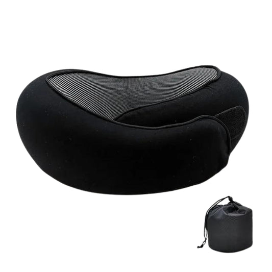 coussin de voyage mémoire de forme - Noir Fermeture Velcro 