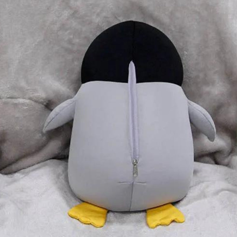coussin voyage - Pingouin Gris - Pingouin Noir - Dauphin Bleu - Chat Gris - Chat Jaune