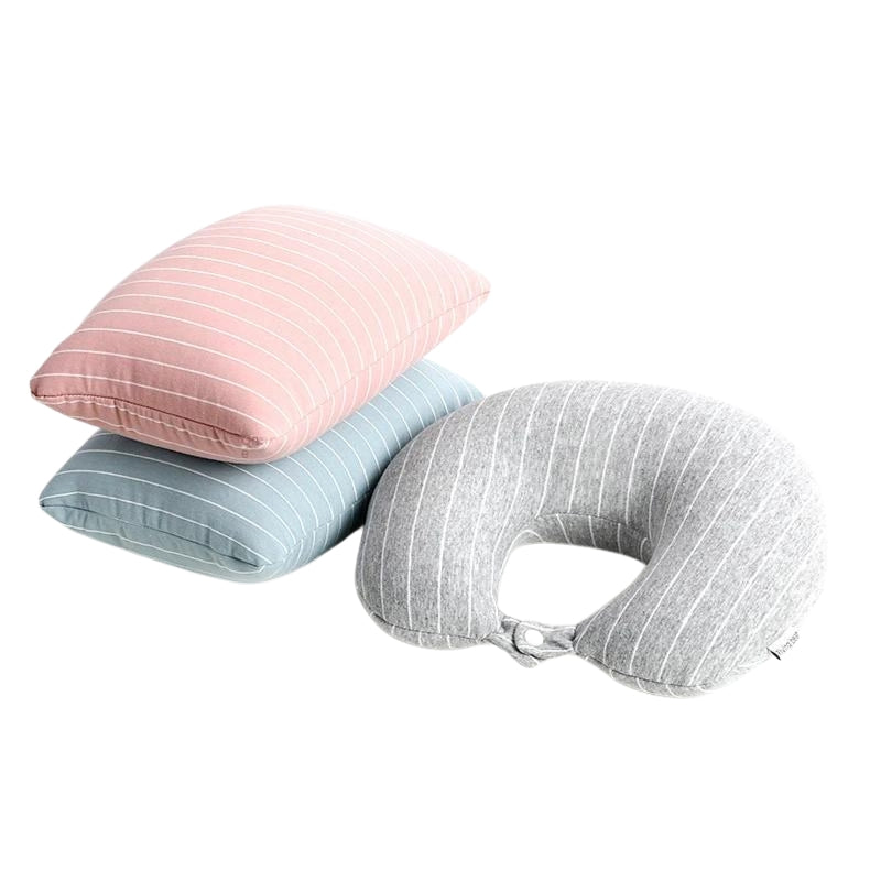 mini oreiller de voyage - Gris Foncé - Gris Clair - Rose - Vert