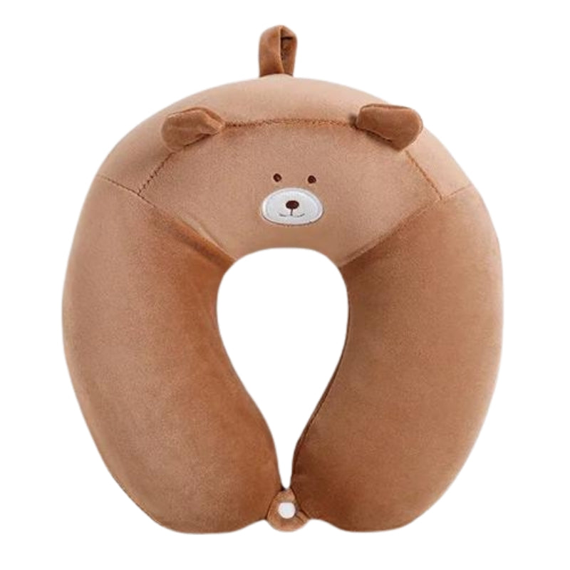 coussin voyage avion enfant - Marron
