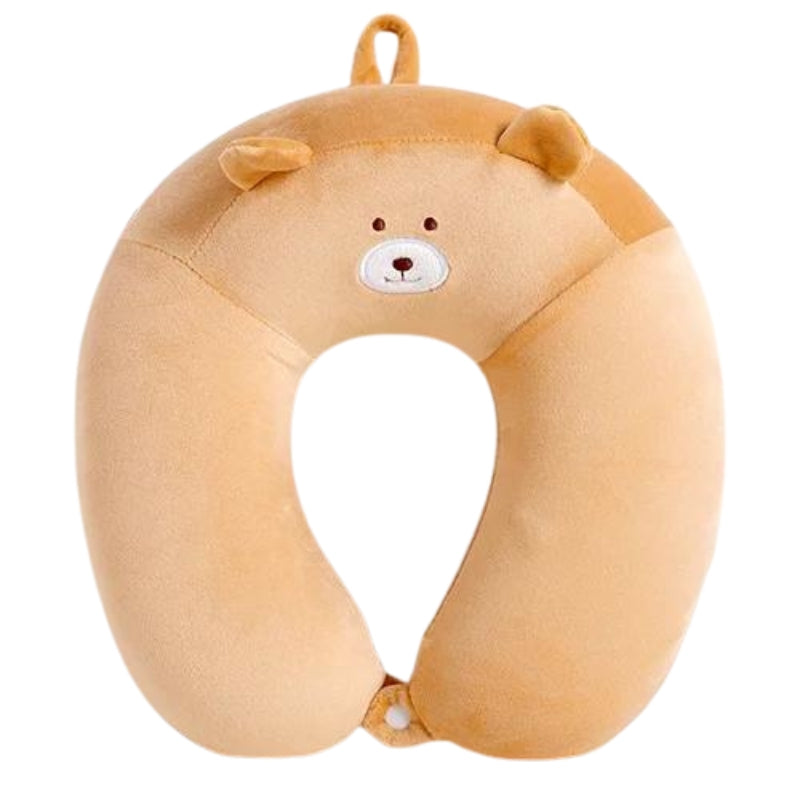 coussin voyage voiture enfant - Marron Clair