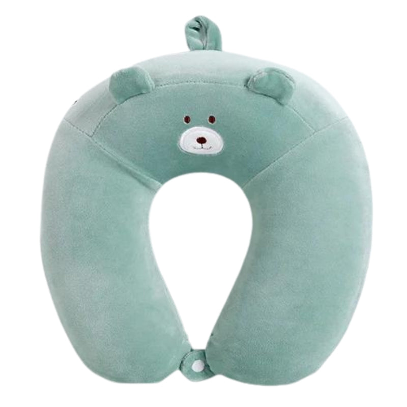 coussin nuque voyage pour enfant - Vert 