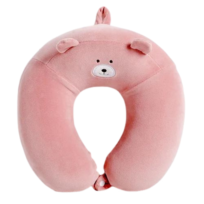 coussin voyage voiture - Rose