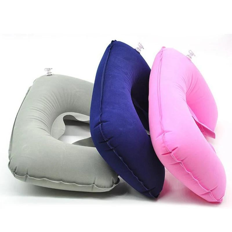 coussin gonflable cou - Rose - Gris et Noir - Bleu et Orange - Orange - Fushia - Marron - Bleu et Rose - Gris - Rouge - Bleu - Bleu Ciel - Bleu Marine