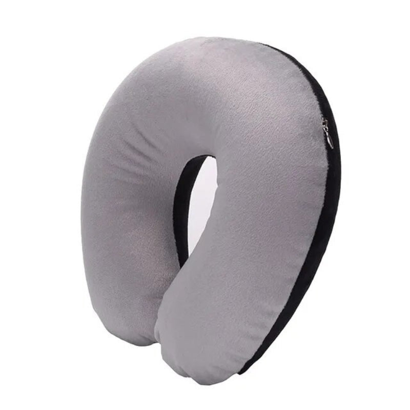 coussin pour voyage gonflable - Gris et Noir
