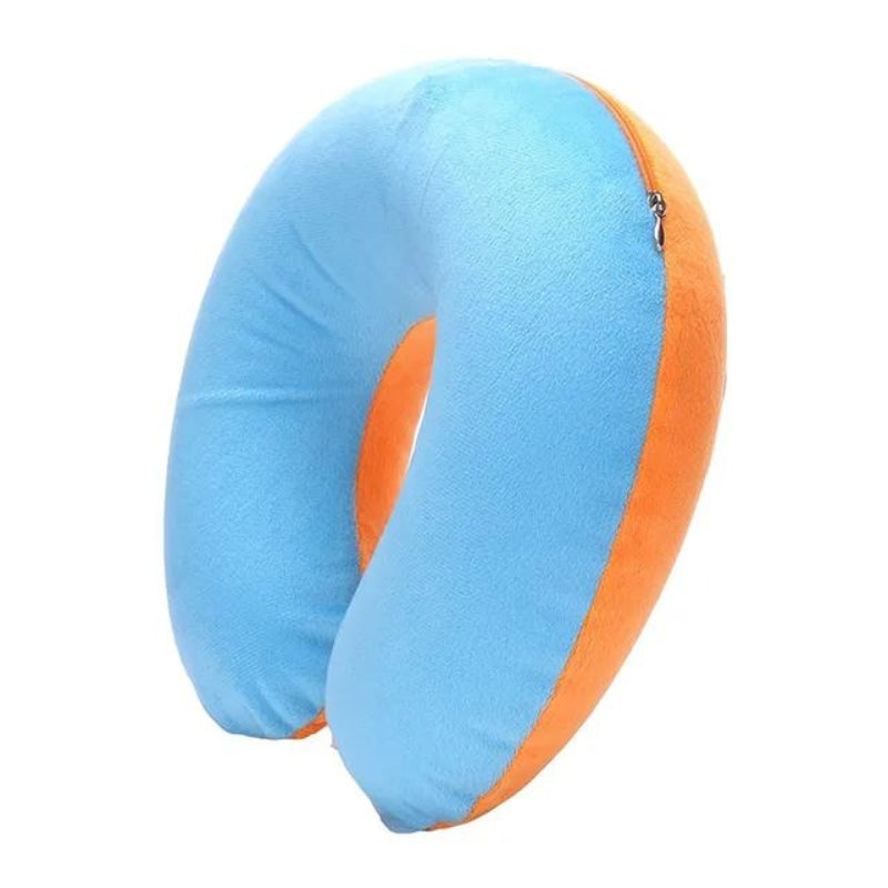 coussin gonflable voyage - Bleu et Orange