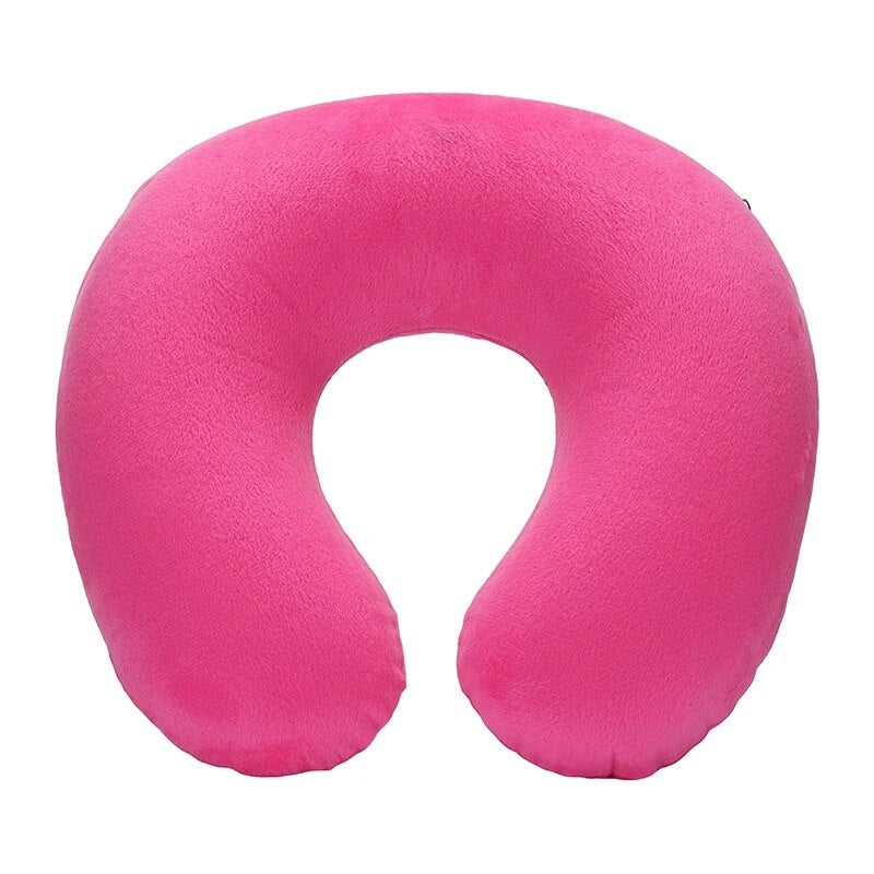 coussin gonflable pour voyage - Fushia
