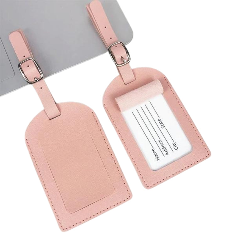 etiquette valise enfant - Rose 2 Pièces