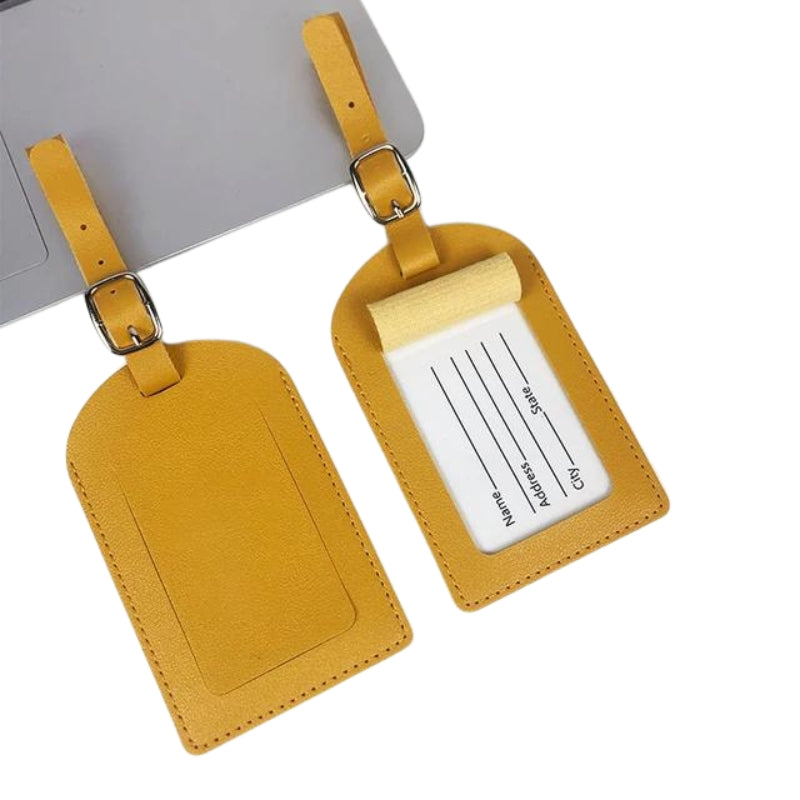 etiquette bagage homme - Jaune 2 Pièces
