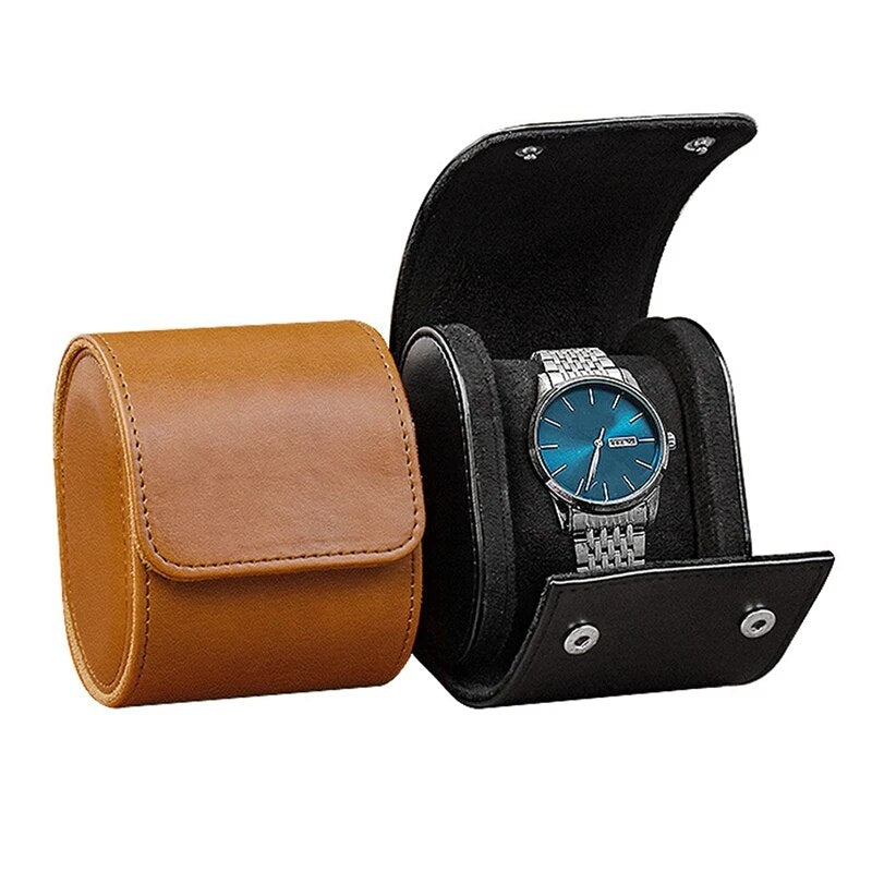 etui montre de voyage - Noir - Marron