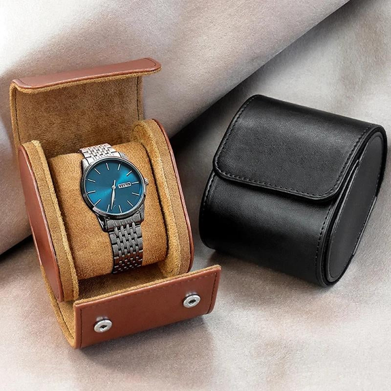 housse montre voyage - Noir - Marron