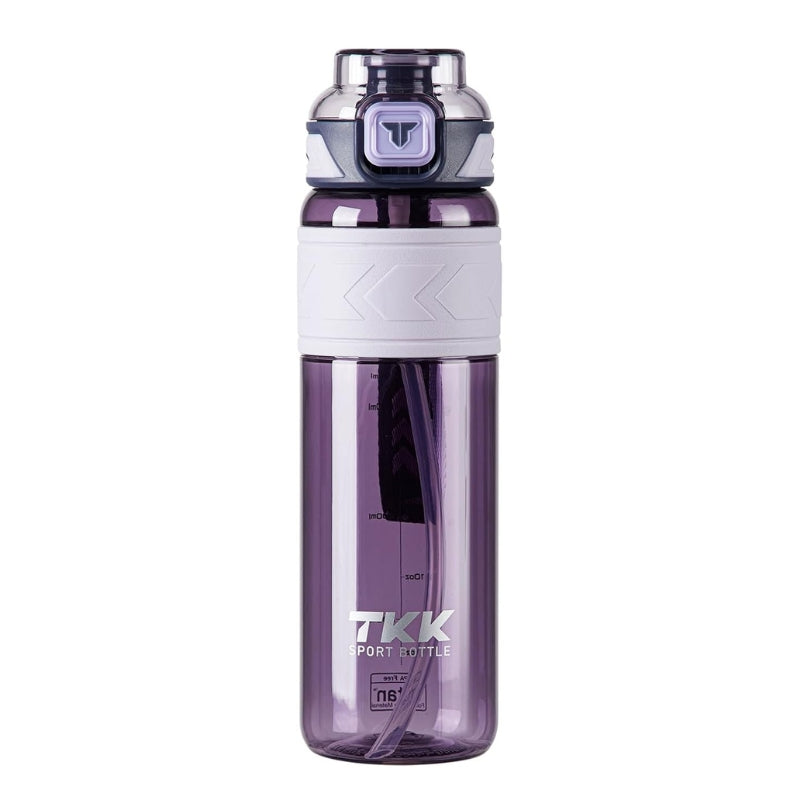 gourde plastique avec paille - Violet - 600ml