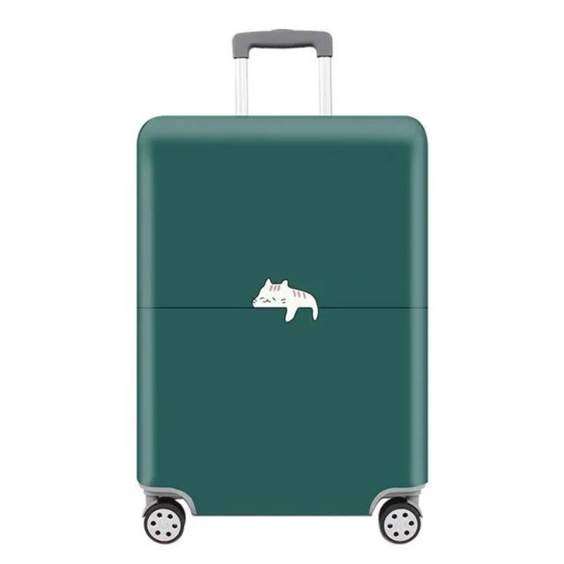 protege bagage - Vert Motif Petit Chat