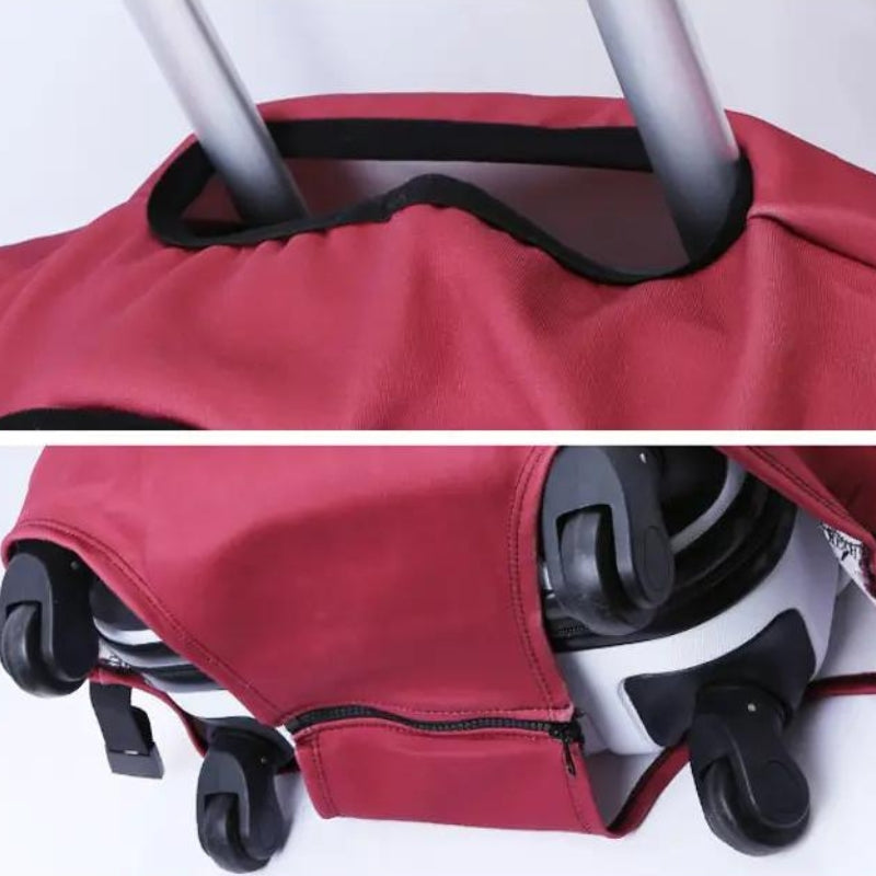 housse protection pour valise roulettes - Vert Motif Panda - Vert Motif Petit Chat - Vert Motif Oiseau - Rouge Motif Lapin - Rouge Motif Petit Chat - Bleu Motif Ville - Bleu Motif Demi-Cercle - Bleu Motif Chien - Noir Motif Tigre - Noir Motif Tampon Voyage - Noir Motif Trace de Voyage - Noir Motif Graffitis - Noir Motif Boom Party - Marron Motif Stickers Voyage