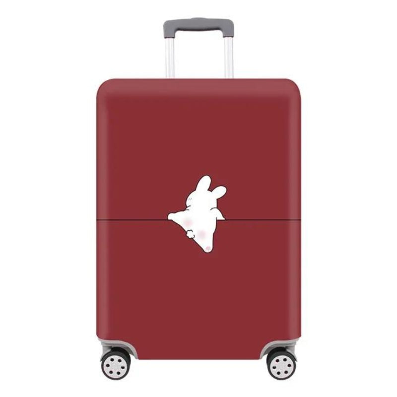 protection valise - Rouge Motif Lapin