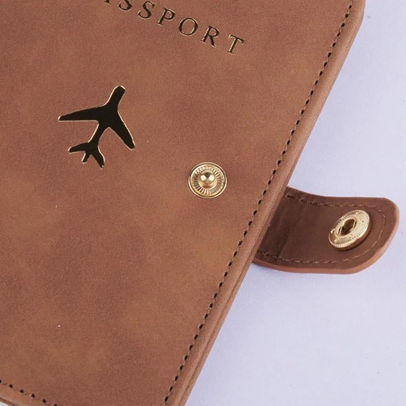portefeuille de voyage homme - Marron - Gris - Rose