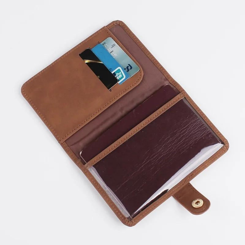 porte document de voyage - Marron - Gris - Rose
