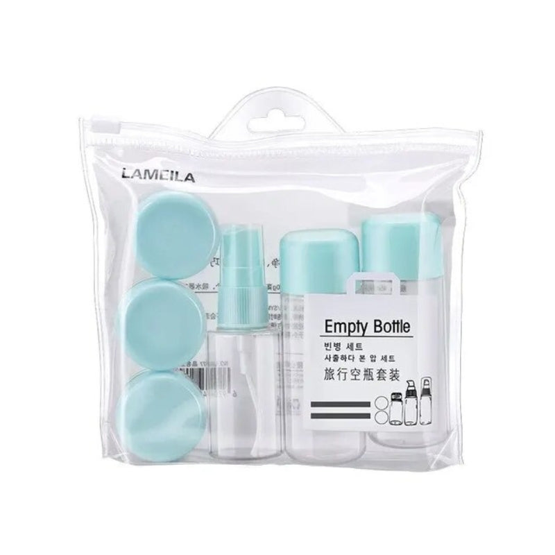 kit flacons de voyage pour avion - Bleu