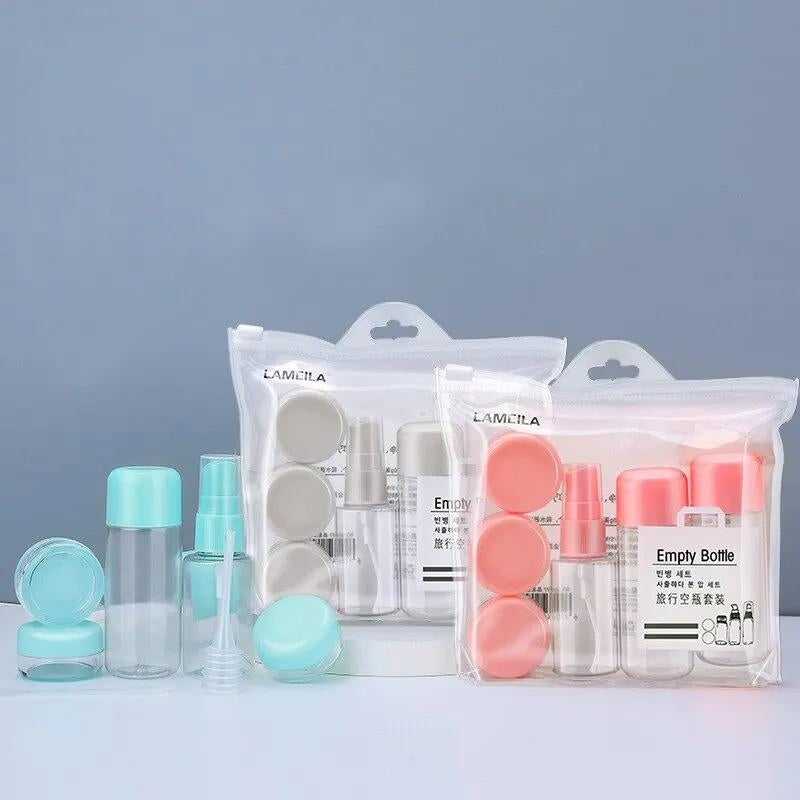 kit flacon voyage avion - Blanche - Bleu - Rose - Gris