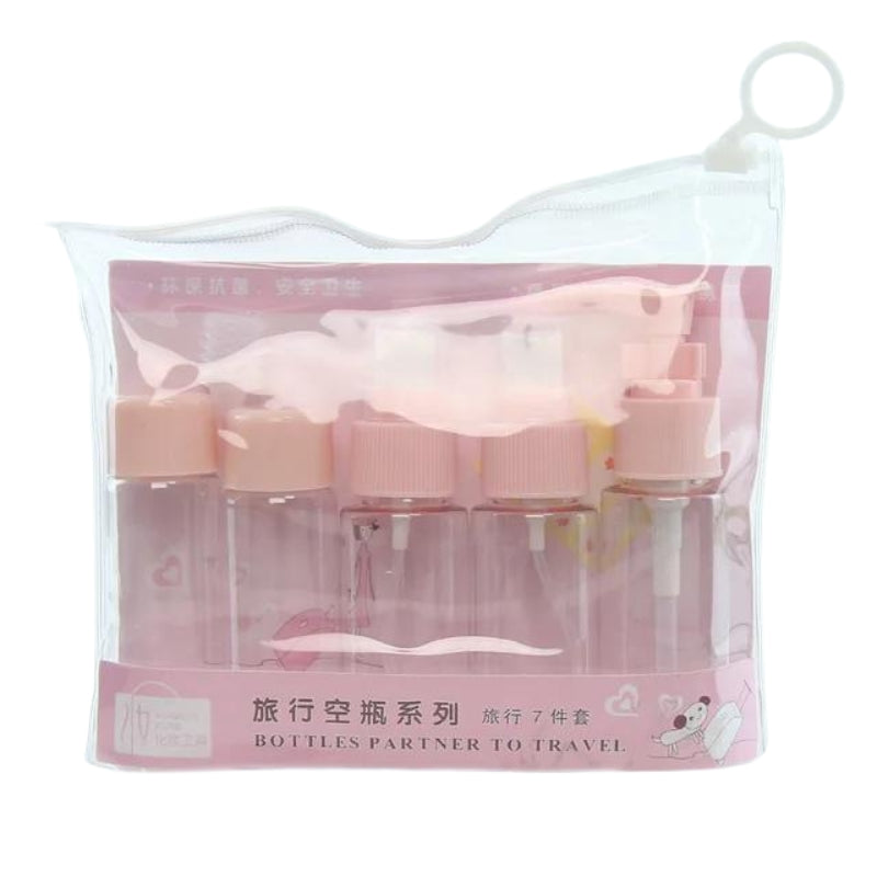 petits flacons à crème solaire - Rose - 7 Pièces - Modèle 1
