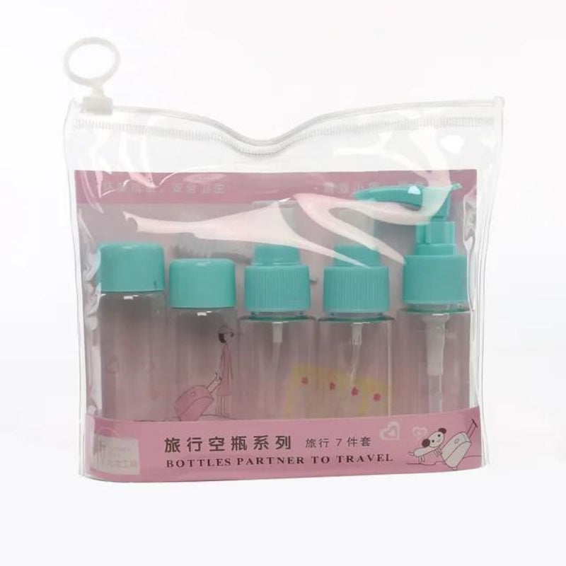 flacon de voyage pour savon - Bleu - 7 Pièces - Modèle 1
