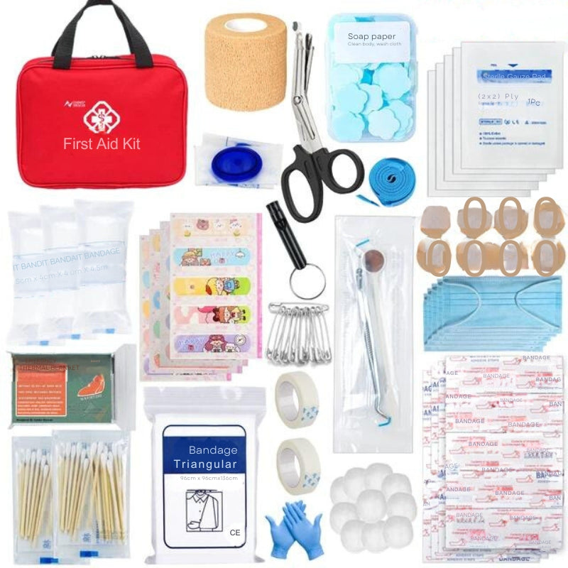 trousse de premier secours - Rouge - 180 Pièces