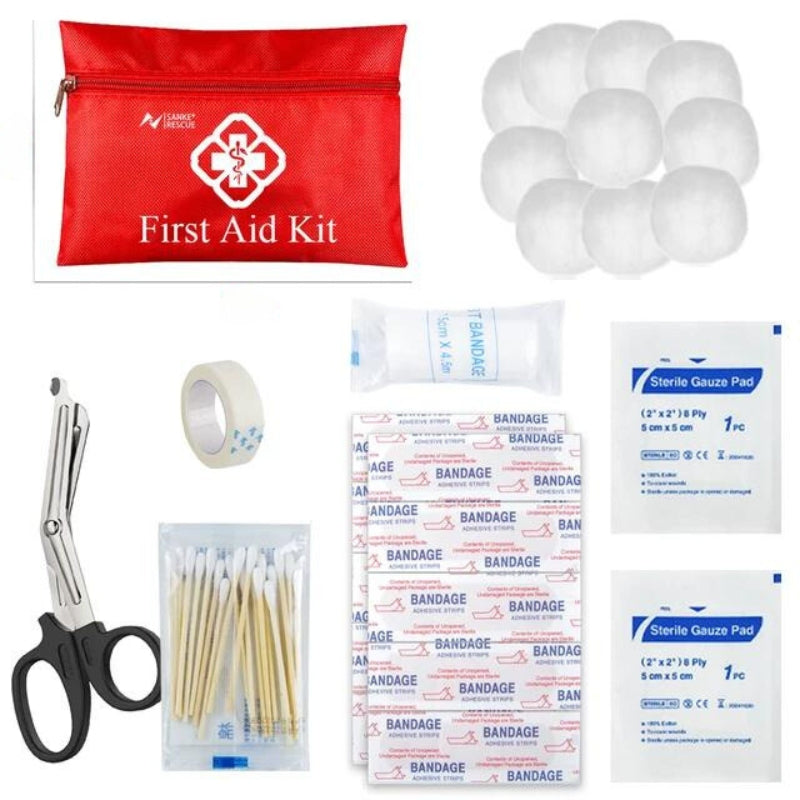 kit premier secours voyage - Rouge - 26 Pièces