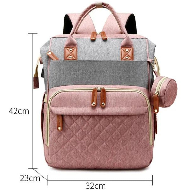 Lit Sac à Langer Bébé Pliable gros plan dimensions - Noir - Rose