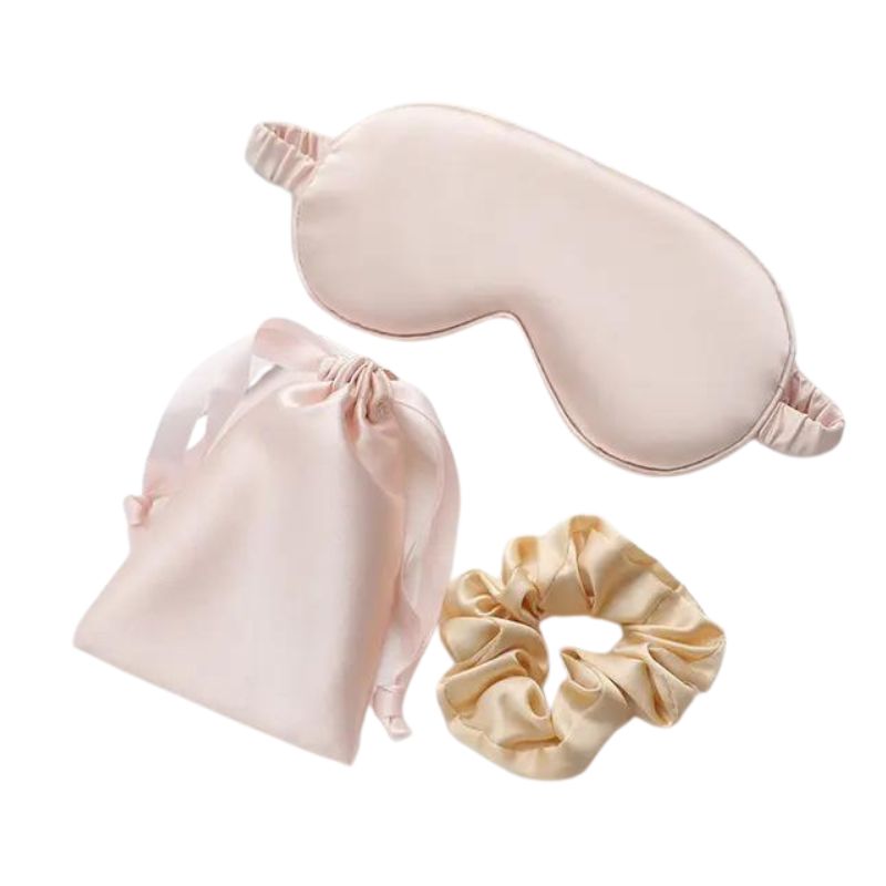 masque de nuit soie - Rose Trois Pièces