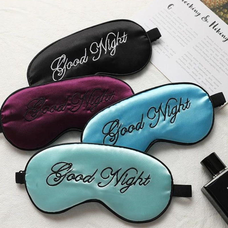 masque de nuit pour femme - Rouge - Rose - Noir - Beige - Vert Clair - Gris - Fushia - Bleu Ciel - Doré
