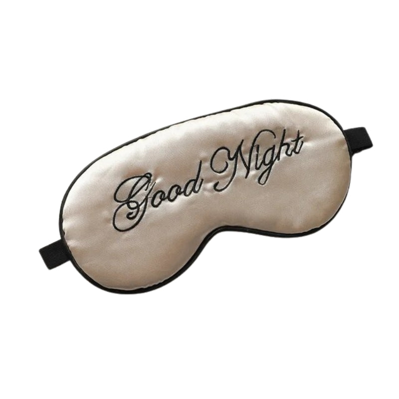 masque de sommeil en soie - Beige