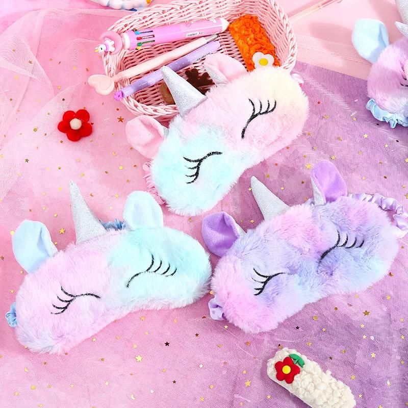 masque sommeil licorne - Rose - Violet - Bleu