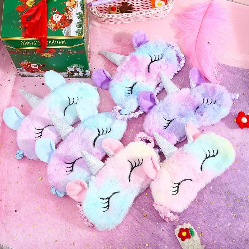 masque de nuit licorne - Rose - Violet - Bleu