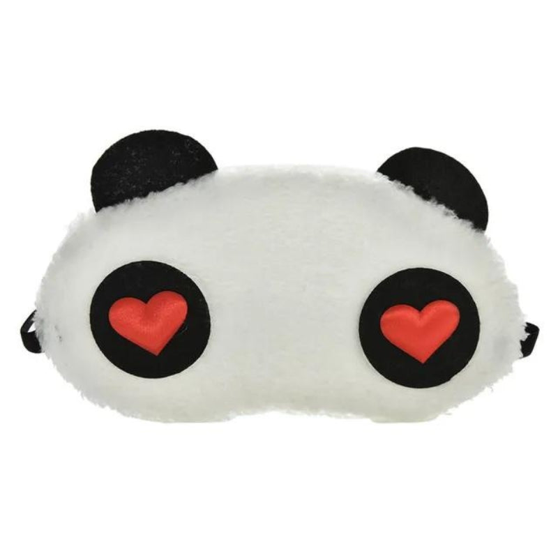 masque de sommeil enfant - Blanc à Motifs Cœur Rouge