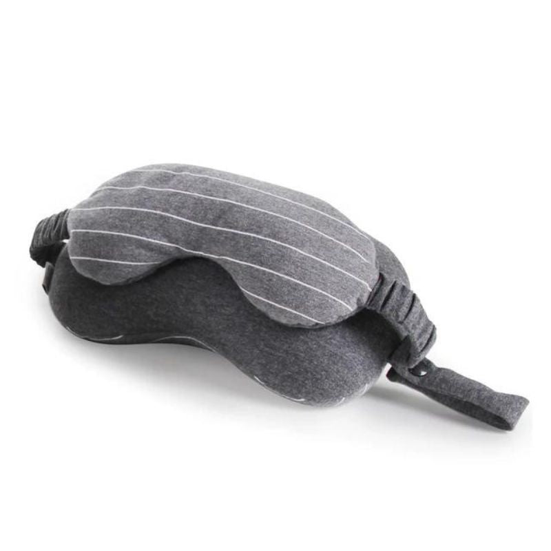 masque et oreiller de voyage - Gris Foncé 