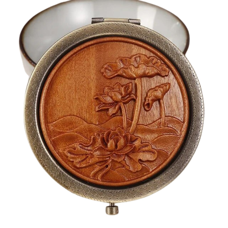 miroir de poche luxe femme - Marron - Modèle 5