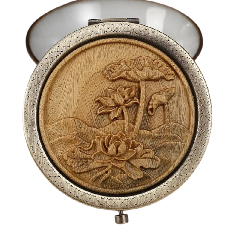 miroir de poche luxe pour femme - Marron Clair - Modèle 5