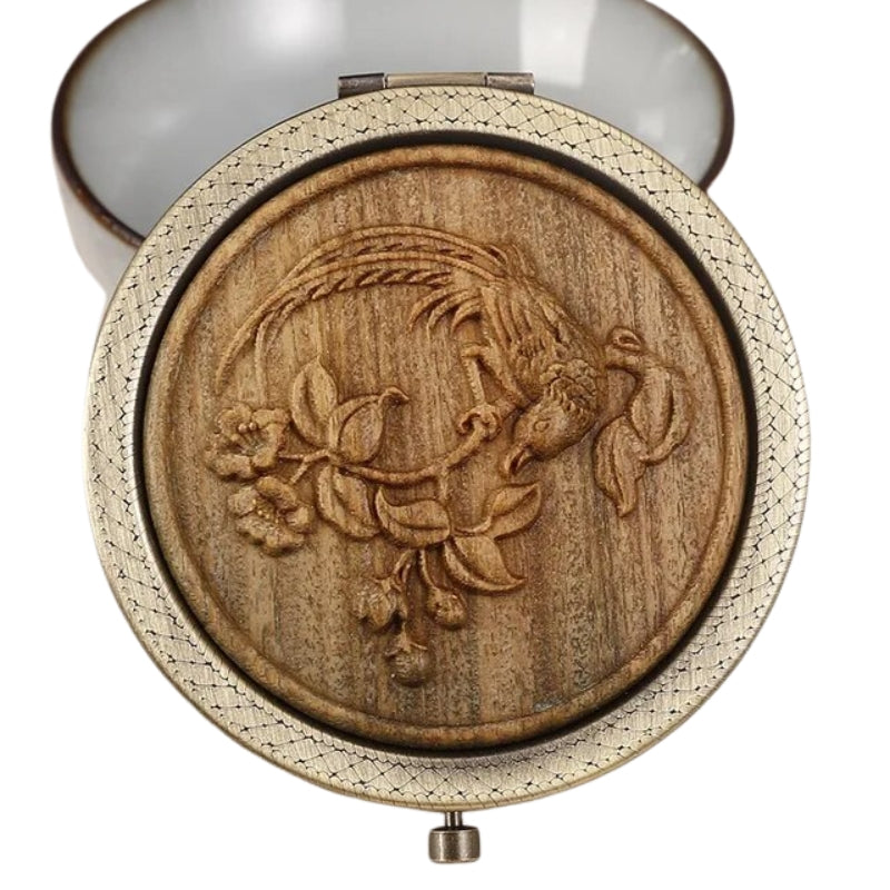miroir de poche de luxe - Marron Clair - Modèle 2