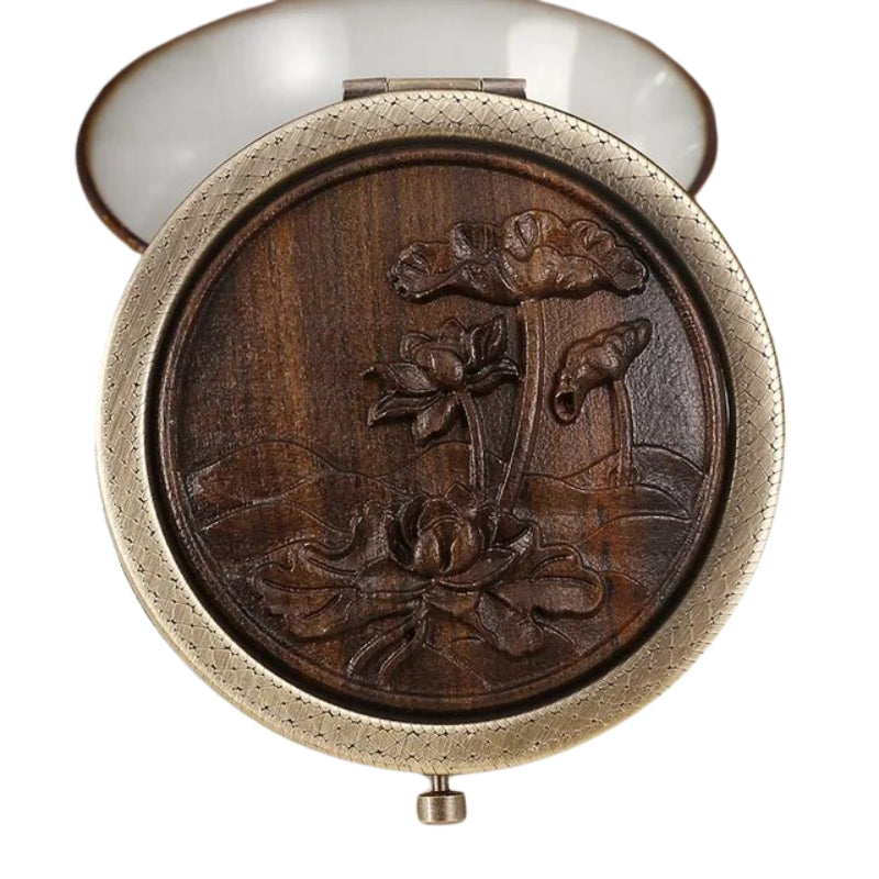 miroir de sac bois - Marron Foncé - Modèle 5
