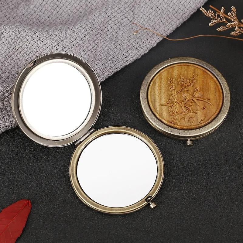 miroir de poche bois - Marron - Marron Clair - Marron Foncé - Beige